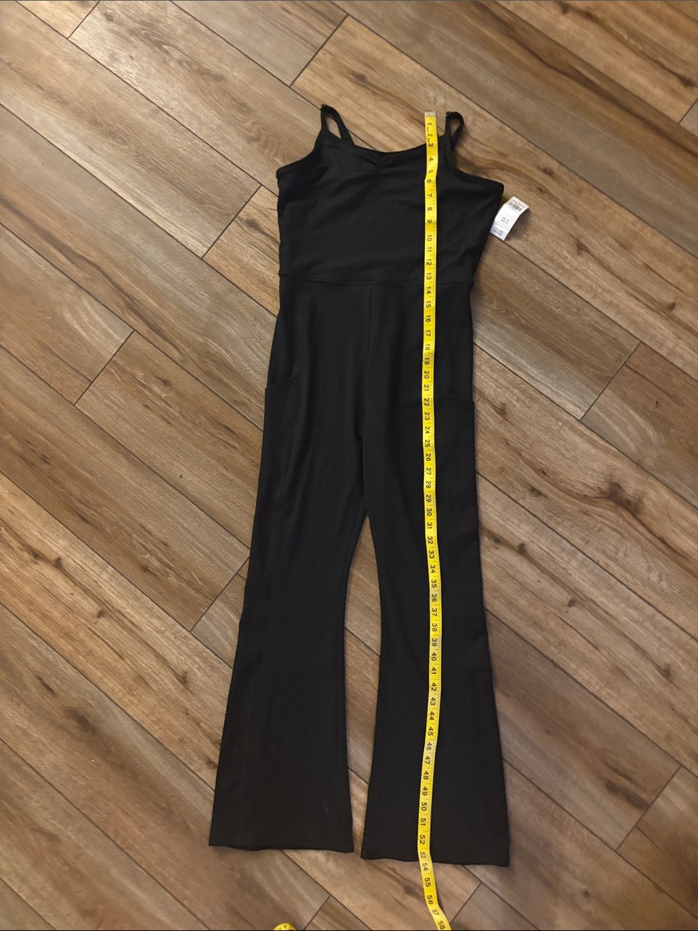 Abercrombie Kids Girls Black Active Knit Flare Leg Jumpsuit Size 17/18